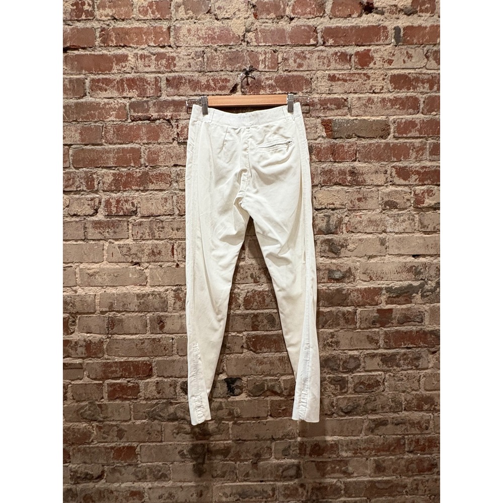 Dolce & Gabbana Grosgrain Trim Tapered Ankle Zip Trousers Cream IT 40 US 4 - Picture 6 of 14